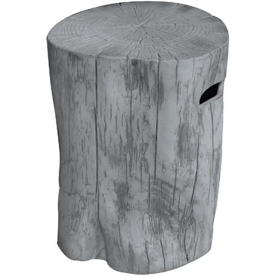 ELEMENTI Couvercle pour bouteille de gaz de 11 kg, aspect troncs darbre, Classic Grey, env. 47x50x62cm