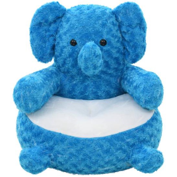 éléphant en peluche Bleu