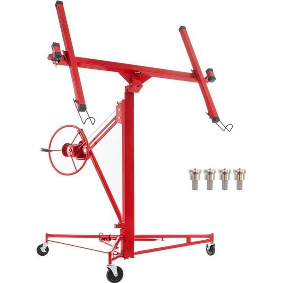 Élévateur pour plaques de plâtre, hauteur 120-335 cm, capacité de charge 68 kg, acier au carbone