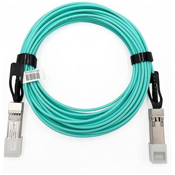 Elfcam - Câble Optique Actif sfp+ à sfp+ - 5m, aoc 10 Gbit/s OM3, Ultra Performant, Réseau Professionnels, pc
