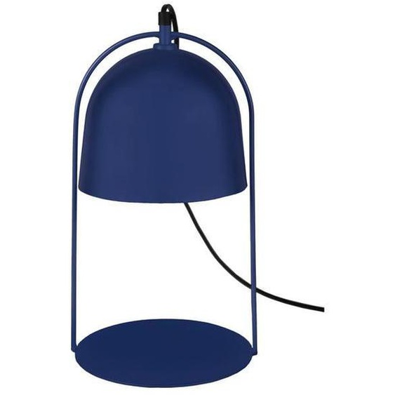 ELIOT-Lampe à poser lanterne métal  bleu marine Abat-jour: cloche métal bleu marine 1 ampoule E27 vintage P20xD20xH35cm