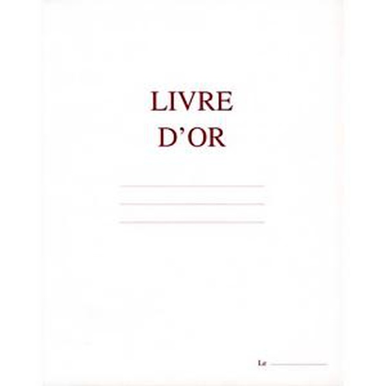 ELVE Livre dOr format 21x29,7cm Blanc 148 pages. Couverture aspect cuir