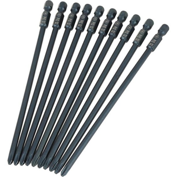 Embout cruciforme PH2, jeu dembouts de tournevis, jeu de 10 pièces, tige hexagonale en acier S2 pour visseuse pneumatique, perceuse électrique