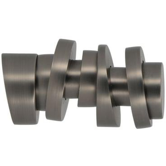 Embout Curium métal décor gun foncé Ø20 mm
