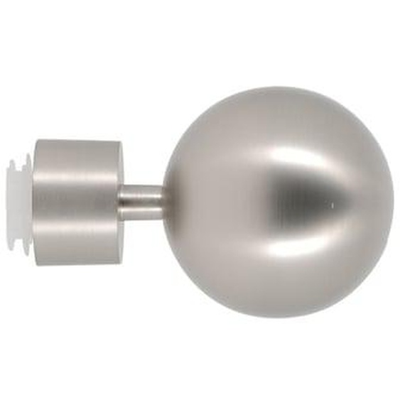 Embout en metal forme boule Premium D28 chrome mat