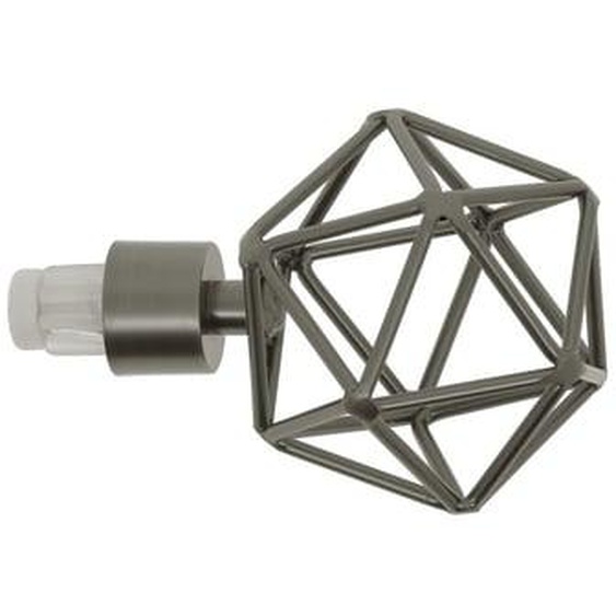 Embout en métal forme géométrique filaire Premium D28 gun foncé
