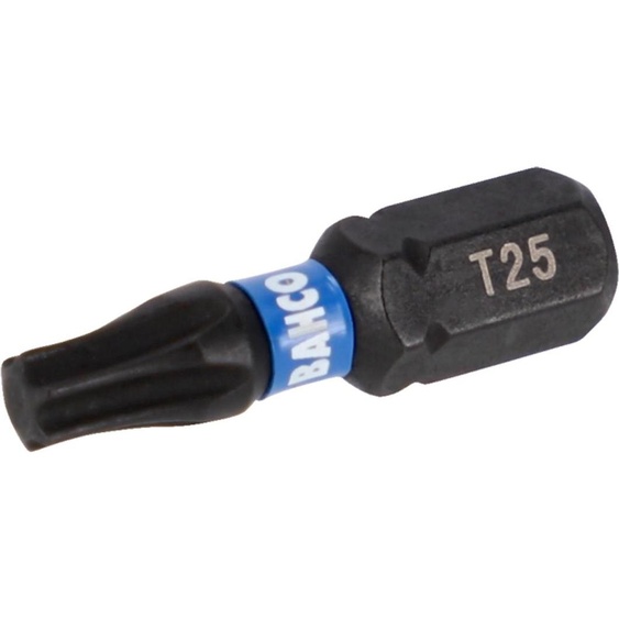 Embouts Bahco 1/4 Torsion pour vis TX T25 25 mm - 25 pièces par blister