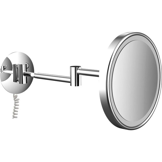 emco LED miroir de rasage et de maquillage, à deux bras, avec câble spiralé, chromé, 109406013