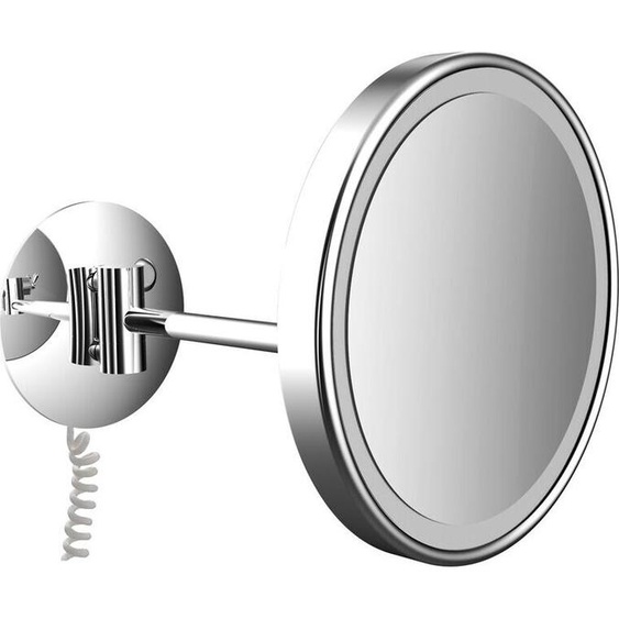 emco LED miroir de rasage et de maquillage, à un bras, avec câble spiralé, rond, chrome, 109406008