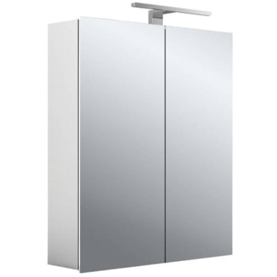 emco mee armoire à glace lumineuse LED, aluminium, 2 portes, modèle apparent, lampe LED, 600mm, 949805050