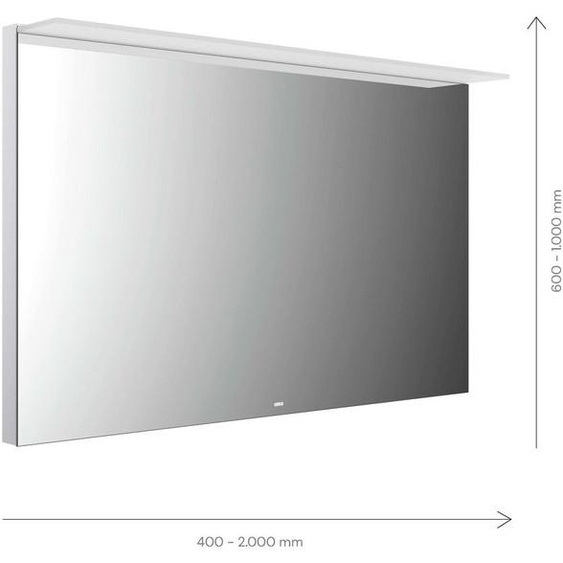 Emco Mi 200 LED miroir lumineux 102040008000100 400 x 800 mm, avec voile lumineux en acrylique