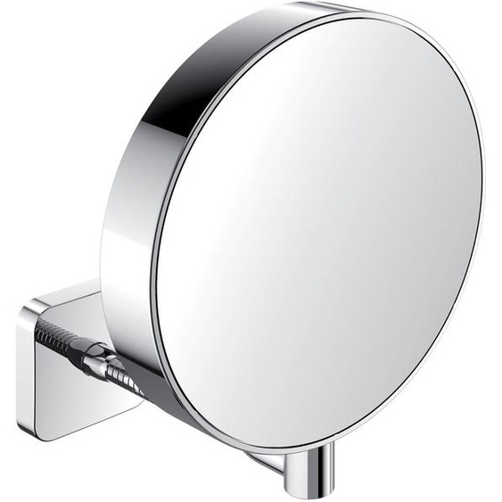 emco Miroir à raser et Miroir de soins de beauté réfléchissant des deux côtés, grossissement 3x et 7x, rond, non éclairé, 109500114
