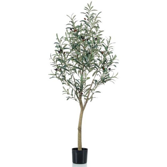 Emerald Olivier artificiel 140 cm en pot en plastique