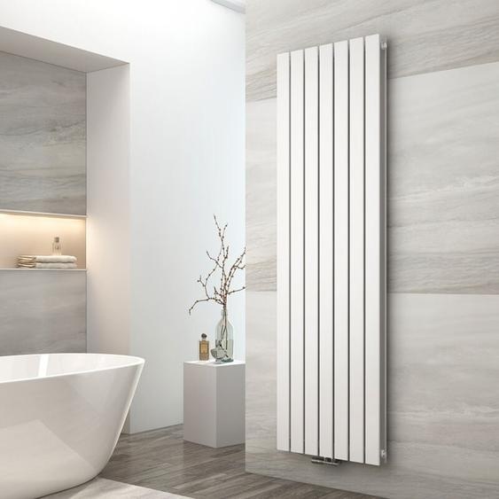 Emke - Radiateur eau chaude en acier Radiateur Double couche Tube plat Montage mural Blanc 180x54cm