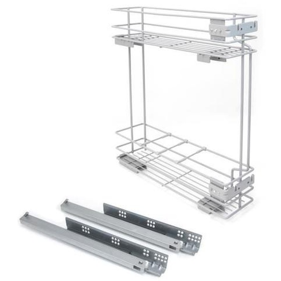 Porte-bouteilles extractible - EMUCA - Supra - 150mm - Acier peint - Fermeture amortie