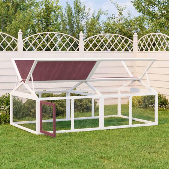 Enclos animaux moka 200x112,5x74 cm bois massif de pin