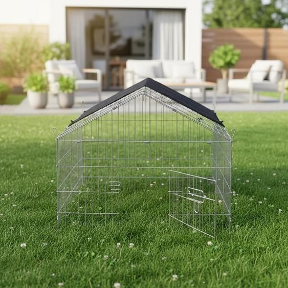 Enclos avec protection solaire Enclos pour animaux Parc animalier Maison libre