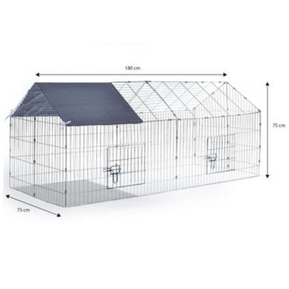 Idmarket - Enclos grillagé pour petits animaux en acier galvanisé