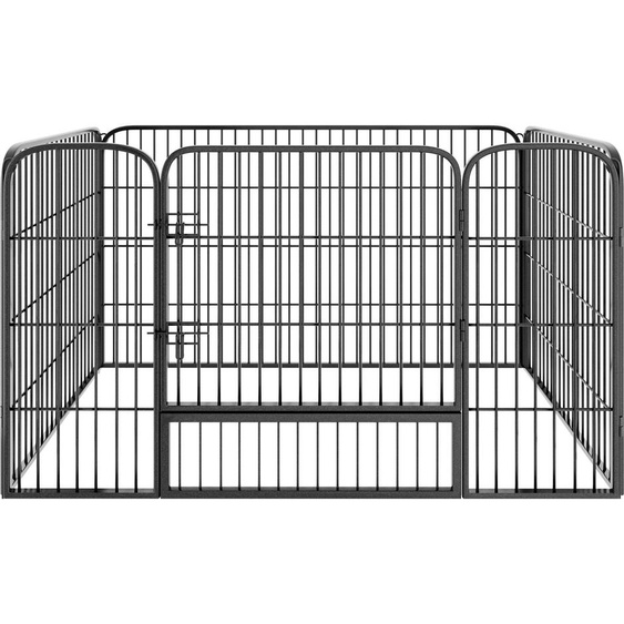 Enclos pour chien 125 x 85 x 70 cm - gris