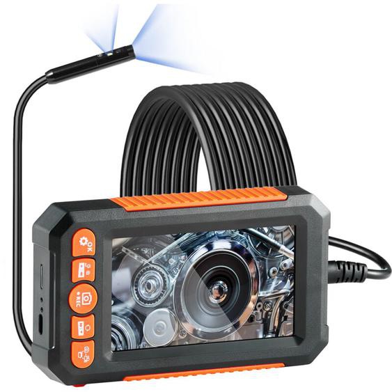 Vevor - Endoscope a Double Objectif, Camera Endoscopique avec 8+1 Lumieres led, Ecran ips 4,3, Cable 5 m, Zoom 4X, carte 32 Go, Camera Serpent 1080P