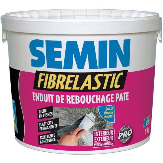 Semin - Enduit de rebouchage élastique Fibrelastic - extérieur - seau de 5 kg