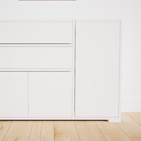Enfilade - Blanc, design, buffet, avec porte Blanc et tiroir Blanc - 115 x 81 x 34 cm