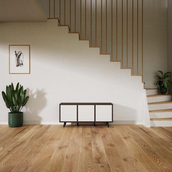 Enfilade - Blanc, modèle de caractère, buffet, avec porte Blanc - 118 x 52 x 34 cm, modulable