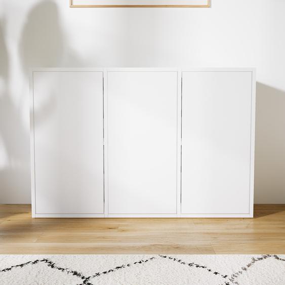 Enfilade - Blanc, modèle de caractère, buffet, avec porte Blanc - 118 x 79 x 34 cm, modulable