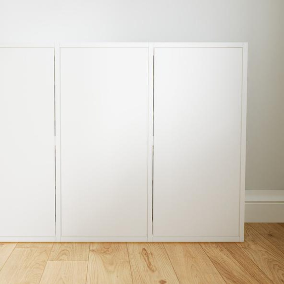 Enfilade - Blanc, modèle de caractère, buffet, avec porte Blanc - 118 x 79 x 34 cm, modulable