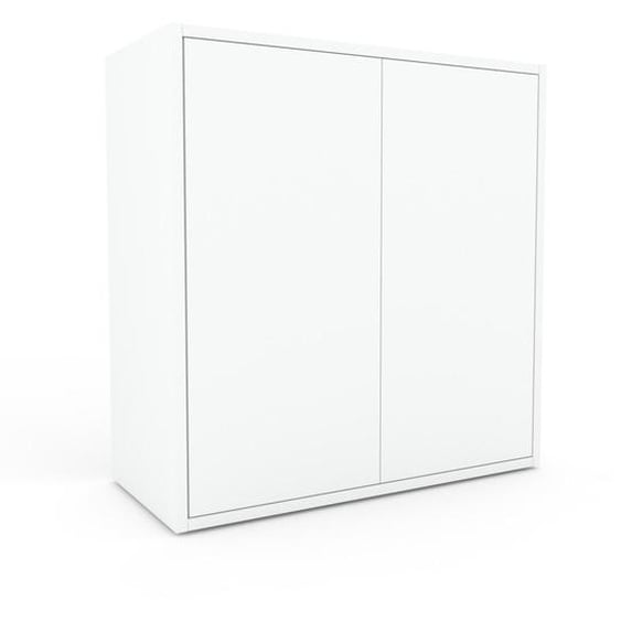 Enfilade - Blanc, modèle de caractère, buffet, avec porte Blanc - 77 x 79 x 34 cm, modulable