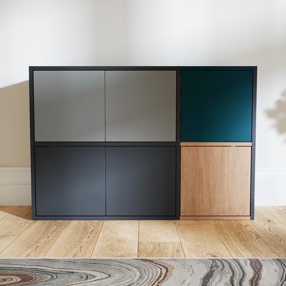 Enfilade - Graphite, modèle de caractère, buffet, avec porte Graphite - 115 x 79 x 34 cm, modulable