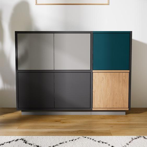 Enfilade - Graphite, modèle de caractère, buffet, avec porte Graphite - 115 x 85 x 34 cm, modulable