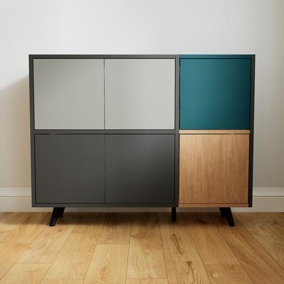 Enfilade - Graphite, modèle de caractère, buffet, avec porte Graphite - 115 x 91 x 34 cm, modulable