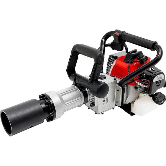 Enfonce-pieux pour poteaux de clôture en T - JH-55 - Moteur à essence 2 temps 32,7 cm³ - Énergie de frappe : 25–50 J - 1700–2230 coups/min - 1000 W - Démarrage par cordon - Rouge/Noir