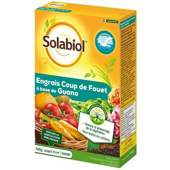 Engrais Coup De Fouet à Base De Guano Marin 750g /nc - Solabiol