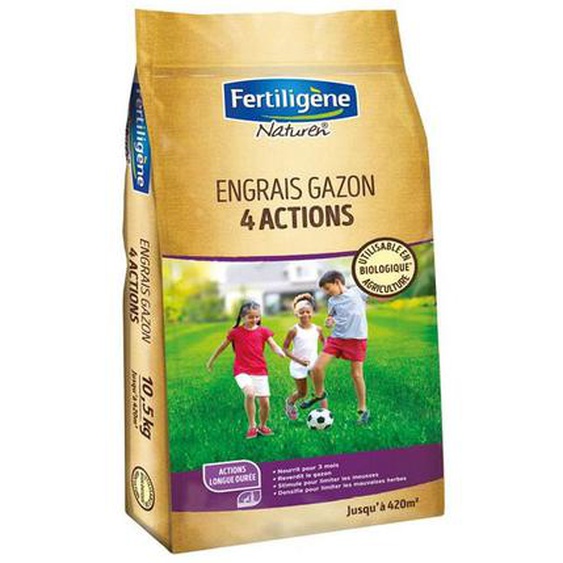 Fertiligene - Engrais gazon 4 actions 260m² 10.5kg