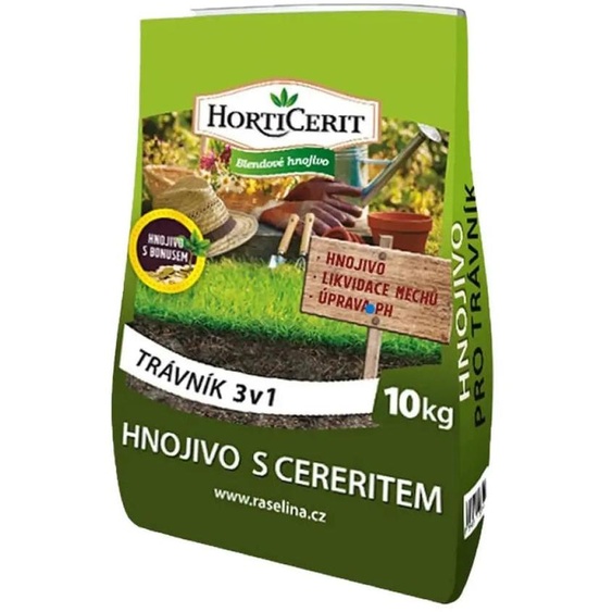 Engrais combiné pour tapis de gazon 3 en 1 10 kg HORTI CERIT
