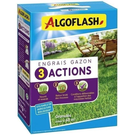 Engrais pour plantes Algoflash 3 actions 3 Kg