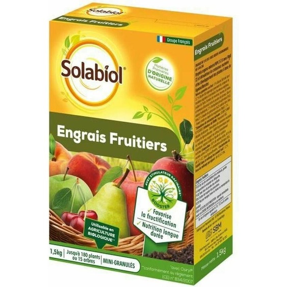 Engrais pour plantes solabiol sofruy15 fruit 1,5 kg