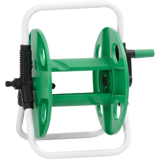 Enrouleur de tuyau vert sur pied pour tuyau de 45 m 1/2 acier
