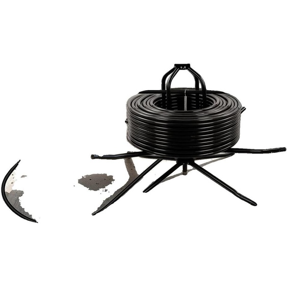 Enrouleur de tuyaux pour chauffage au sol, dimensions totales : 135 x 75,2 cm, capacité de charge : 200 kg, poids net : 9,5 kg, diamètre réglable, matériau : acier