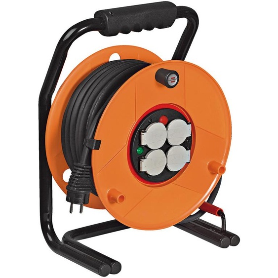 Enrouleur électrique 40 m de câble H07RN-F 3G1,5 avec 4 prises à clapet BRENNENSTUHL 1139831