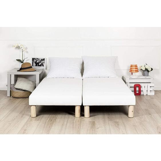 Ensemble 2 Sommiers 70 x 190 cm avec Pieds