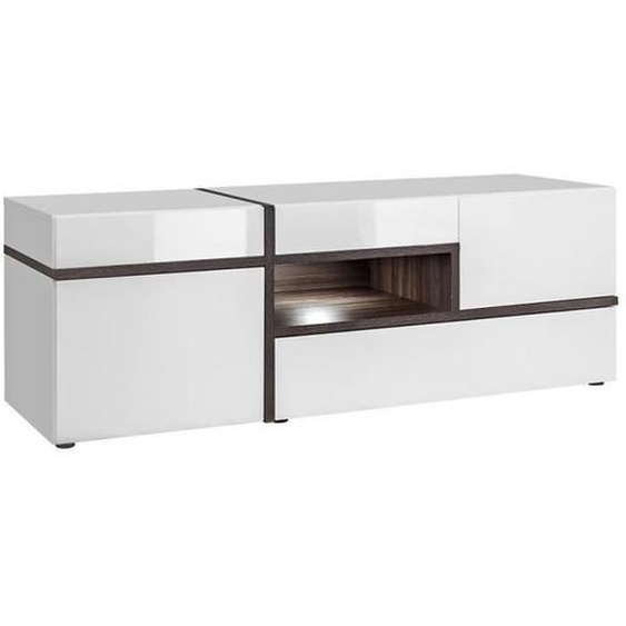 Ensemble 4 meubles de salon collection CRISS avec LEDS intégrés. Couleur blanche et finitions chêne. 50 Blanc