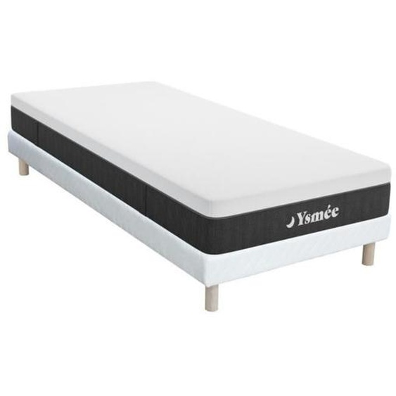 Ensemble 90 x 190 cm sommier tapissier + matelas ressorts ensachés 7 zones ép.22cm - CELESTRIA de YSMÉE