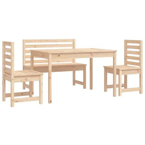 Ensemble de jardin - Non spécifié - 4 pièces - Bois massif de pin - Pour 4 personnes - Extérieur