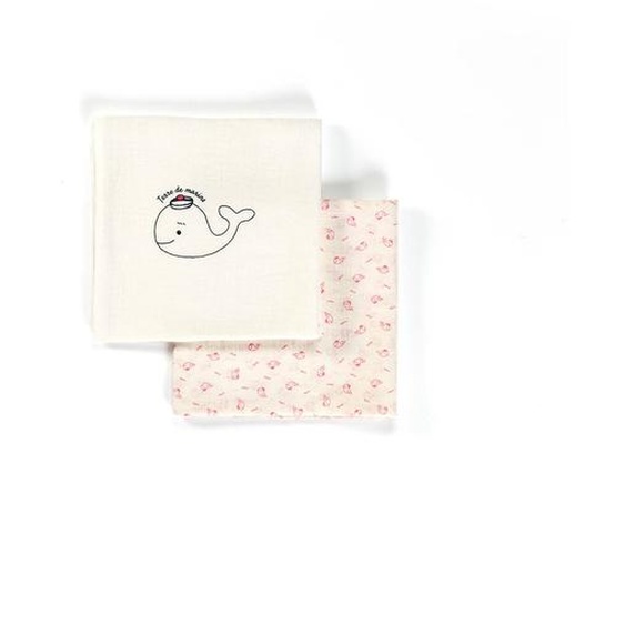 Ensemble Accessoires 100% Coton Bébé Fille Imprime Rose