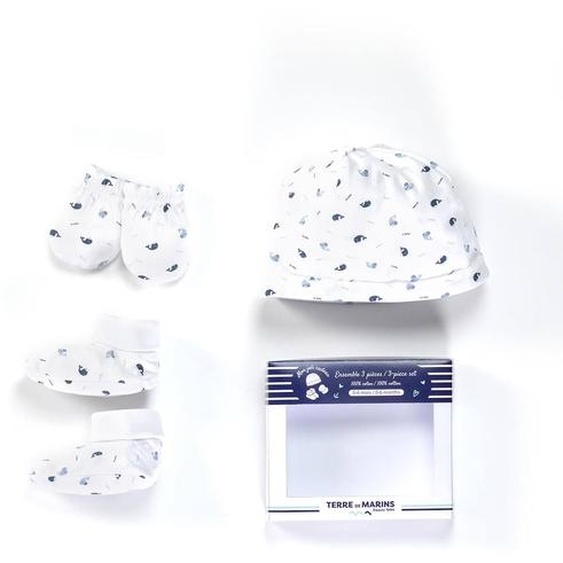 Ensemble Accessoires 100% Coton Bébé Garçon Imprime Bleu