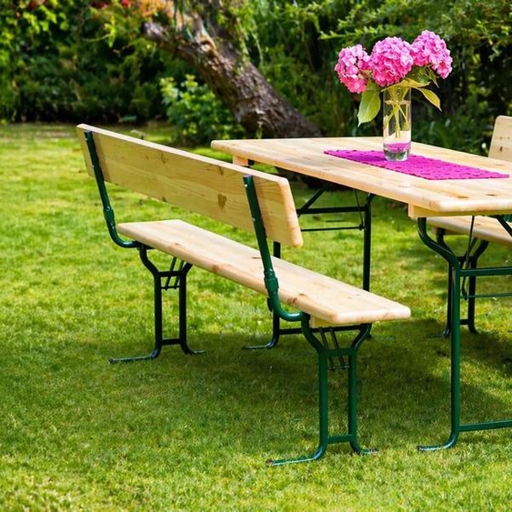 Ensemble brasserie BAVORD LUX 220x70cm - épicéa massif - table + bancs avec dossier