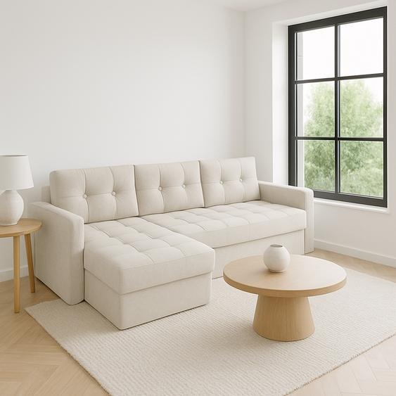 Ensemble canapé dangle GUTTO avec fonction de couchage IVIO I en tissu velours dans des couleurs tendance, coutures modernes, HIT 2025